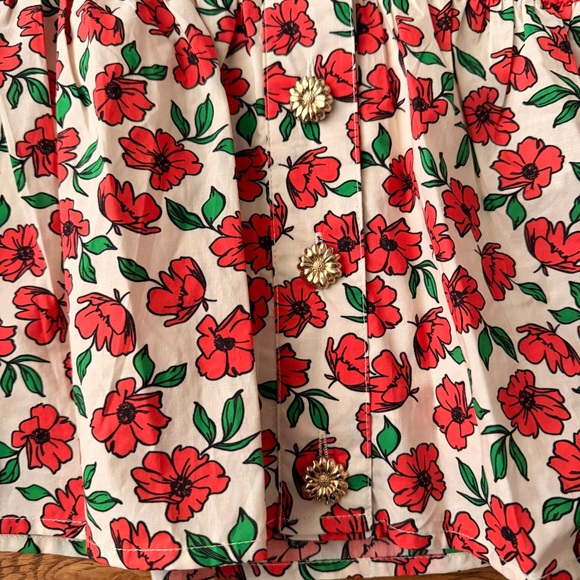 Entro Red and Green Floral baby doll dress - Picture 6 of 11